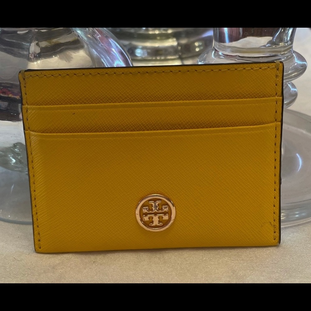 Yellow Tory Burch Credit Card Holder